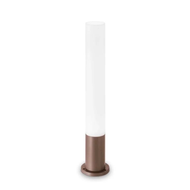 Bollard Lights Edo OUTDOOR PT1 ROUND 213071 – Ideal Lux garden bollard in coffee, 1x15W, IP44