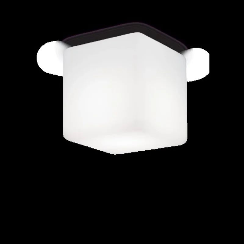 Outdoor Ceiling Lights Luna PL1 213194 – Ideal Lux facade ceiling light in opal, 1X42W, IP44