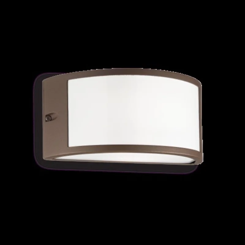 Външно стенно осветление Rex 1 AP1 Coffee 213217 – Ideal Lux фасаден аплик в кафе, 1x60W, IP44