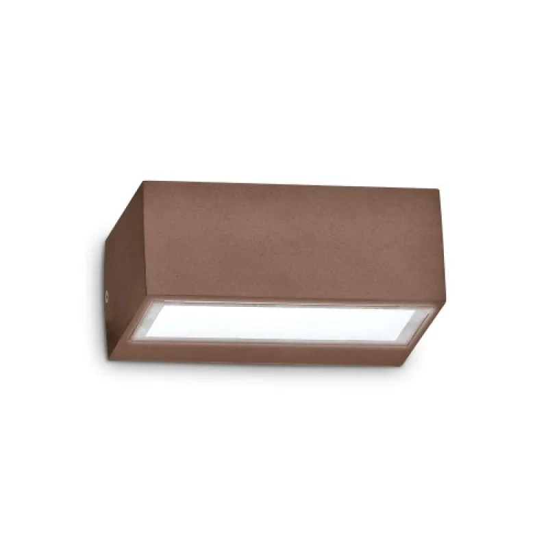 Outdoor Wall Lights Twin AP1 COFFEE 213330 – Ideal Lux facade wall light in coffee, 1x28W, IP44