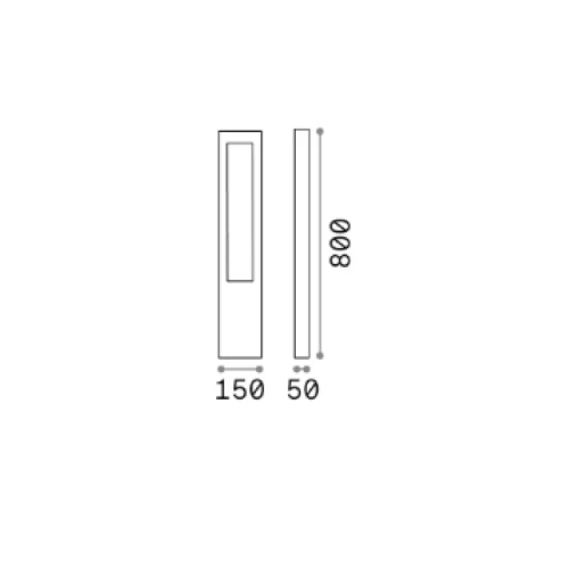 Vega PT1 COFFEE 213361 – Ideal Lux градински стълб в кафе, 1x15W, IP44