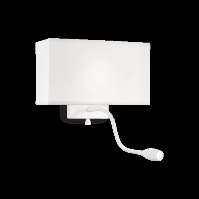 Стенно осветление (аплици) Hotel AP2 All White 215693 – Ideal Lux аплик в бял, 1x60W, IP20