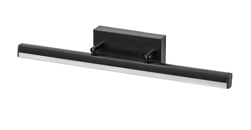 Evan – LED аплик за баня в черен мат с бял абажур, 490мм, 12W, 4000K, IP44