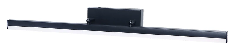Bathroom Lighting Evan – LED wall light for bathroom in black matt with white shade, 630mm, 18W, 4000K
