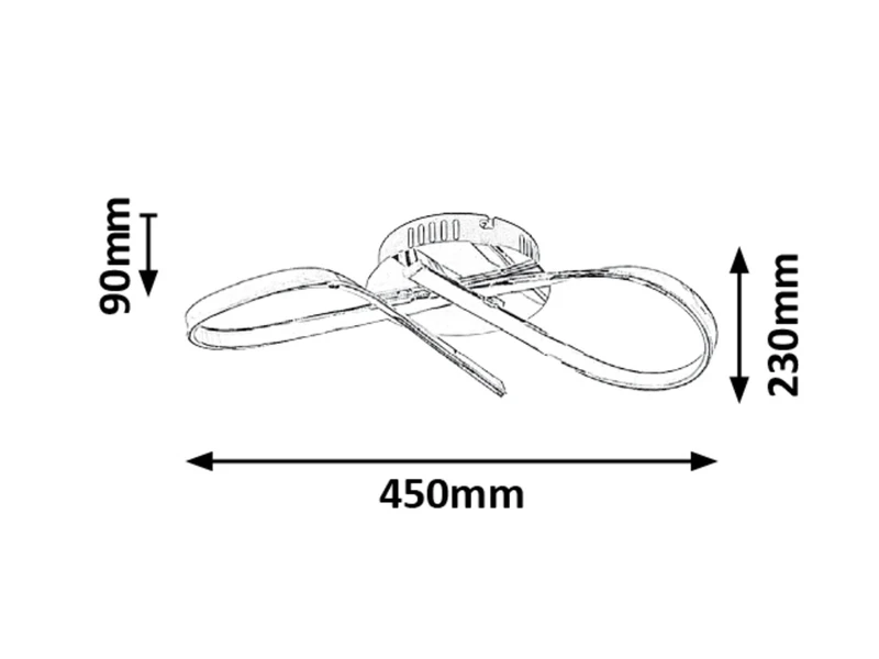 Aniela – LED плафон в хром, Ø450мм, 20W, 4000K