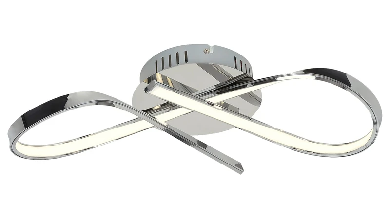 LED плафони Aniela – LED плафон в хром, Ø450мм, 20W, 4000K