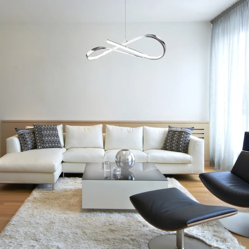 Aniela – LED пендел в хром, Ø450мм, 20W, 4000K
