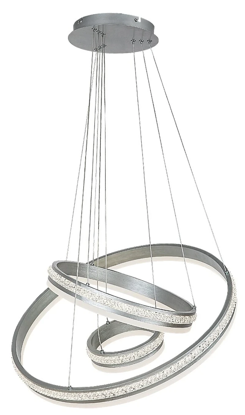 Avalon – LED пендел в алуминий с бял акрил, Ø600мм, 75W, 4000K