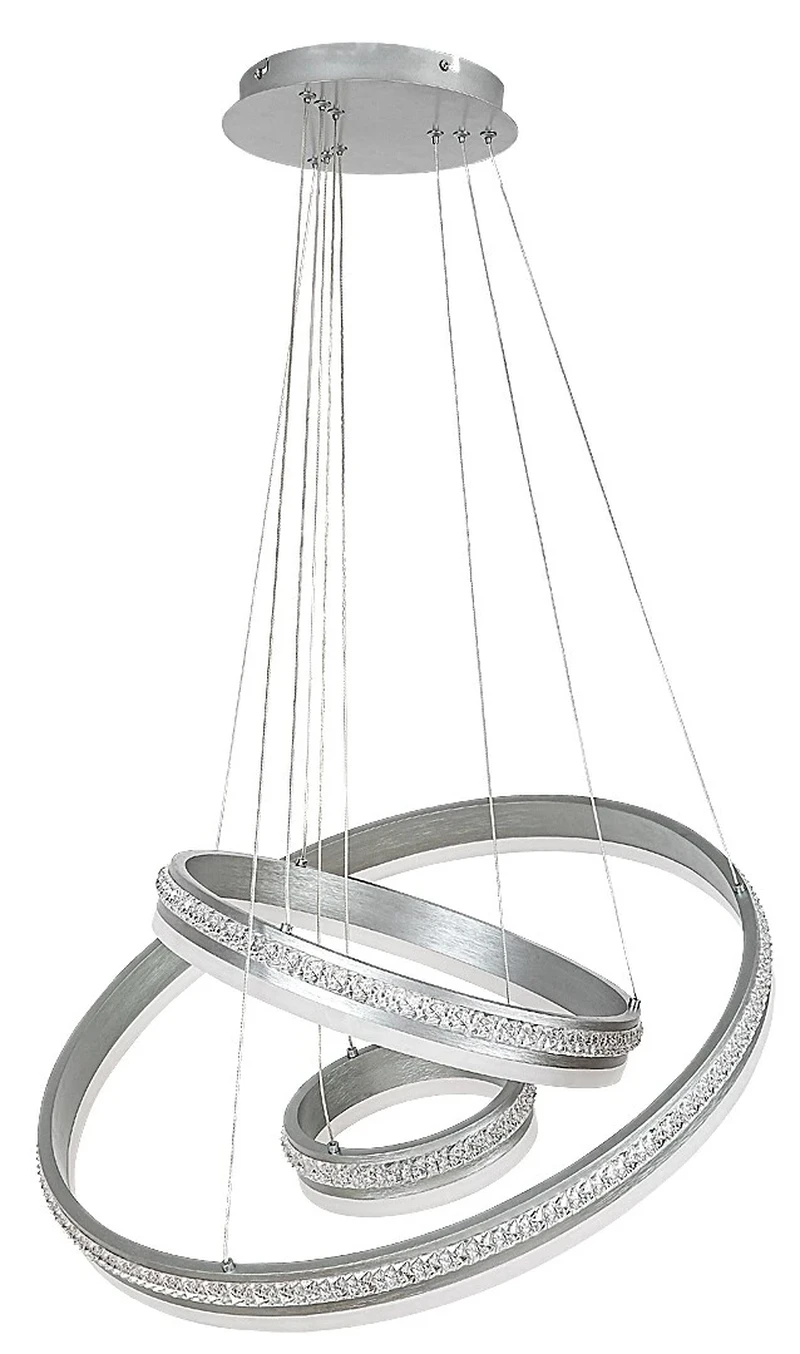 Avalon – LED пендел в алуминий с бял акрил, Ø600мм, 75W, 4000K