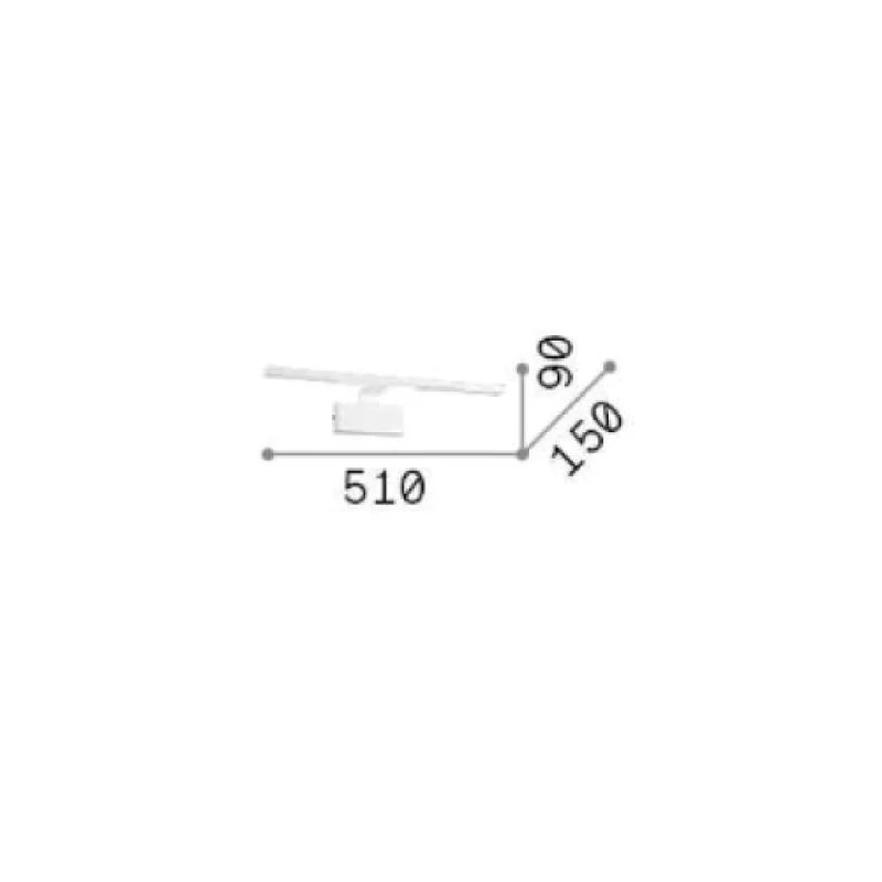 Alma AP 12W CROMO 224930 – Ideal Lux LED wall light for bathroom in chrome, 12,5W, 3000K, IP20