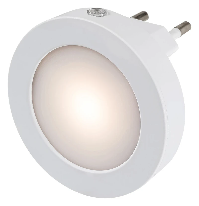 Настолни лампи Pumpkin – LED нощна лампа в бяло с фотосензор, Ø65мм, 0.5W, 3000K