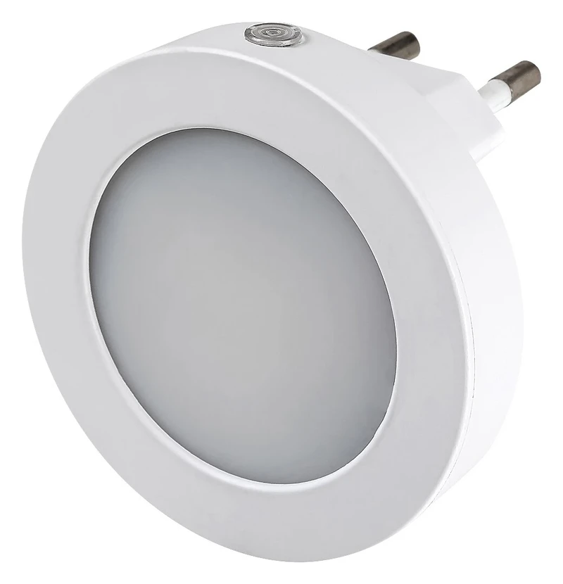 Pumpkin – LED нощна лампа в бяло с фотосензор, Ø65мм, 0.5W, 3000K