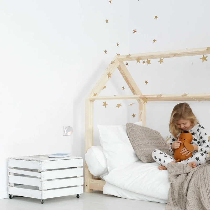 Pumpkin – LED night lamp with sensor in white, Ø65mm, 0.5W, 3000K