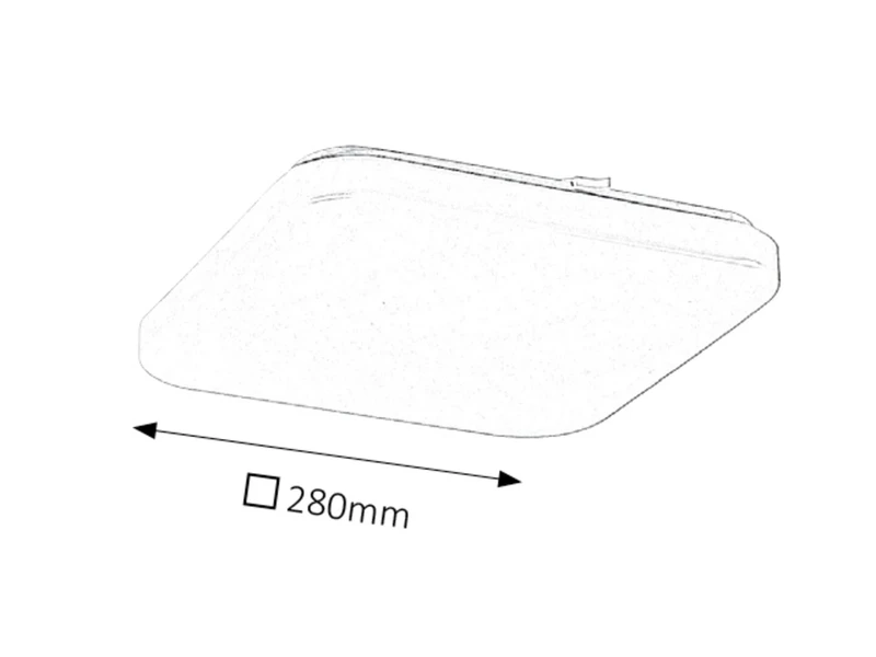 Rob – LED плафон в бяло, 280×280мм, 20W, 4000K