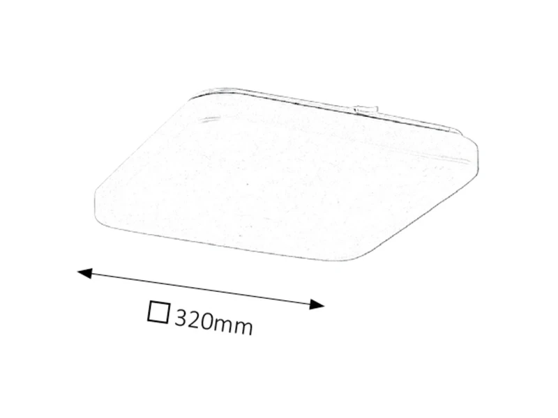 Rob – LED плафон в бяло, 320×320мм, 32W, 4000K, 2600lm