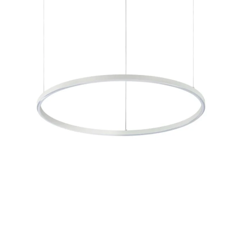 LED Pendants & Chandeliers Oracle SLIM SP D70 ROUND WH 229485 – Ideal Lux LED pendant in matt white, 35W, 3000K, IP20