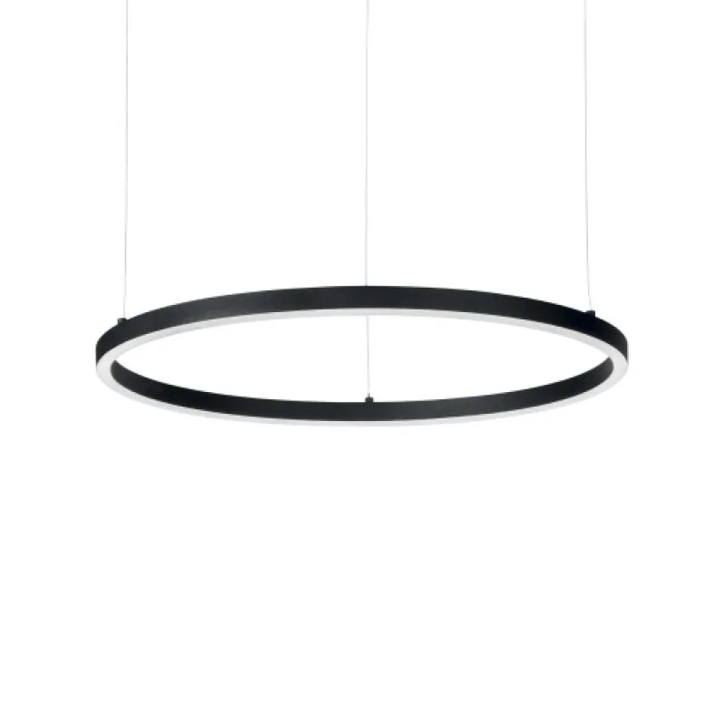 LED Pendants & Chandeliers Oracle SLIM SP D90 ROUND BK 229508 – Ideal Lux LED pendant in matt black, 51W, 3000K, IP20