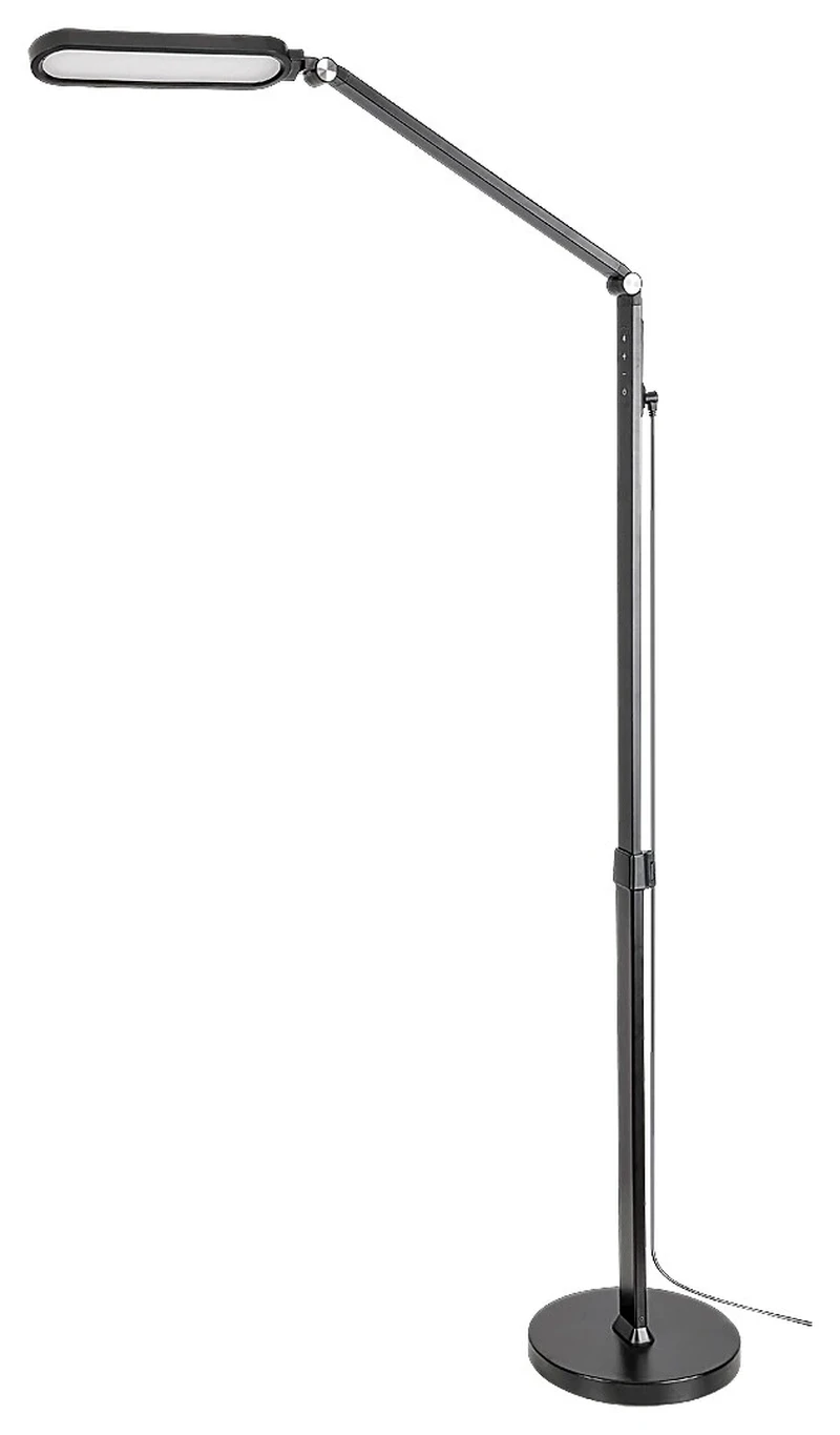 Draco – LED table/floor-standing lamp in black with white shade, Ø210mm, 13W, 3000-6000K