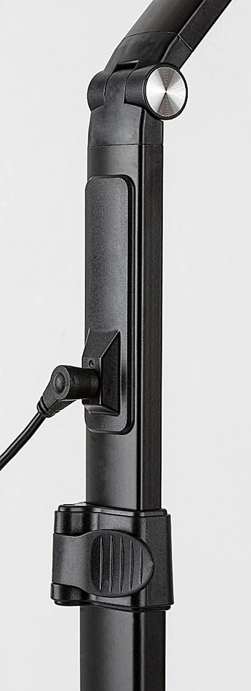 Draco – LED table/floor-standing lamp in black with white shade, Ø210mm, 13W, 3000-6000K