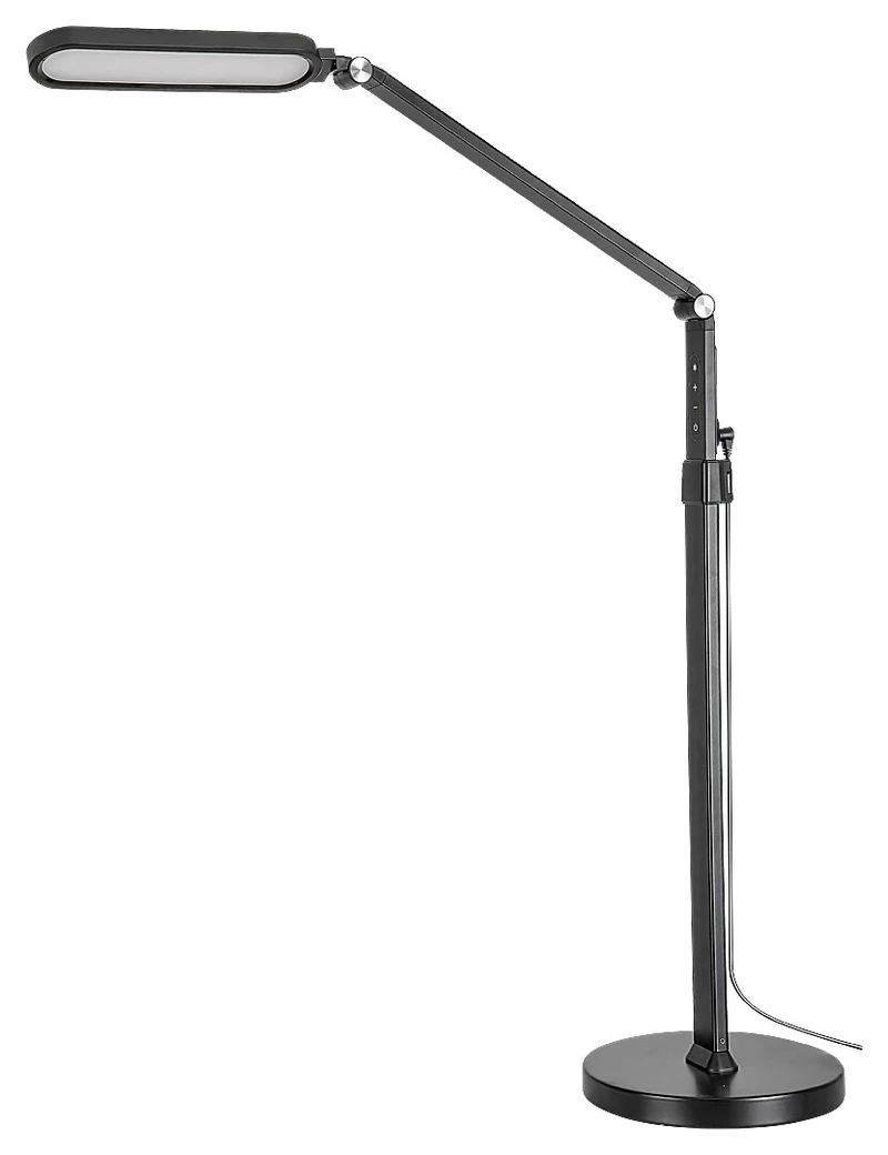 Draco – LED table/floor-standing lamp in black with white shade, Ø210mm, 13W, 3000-6000K