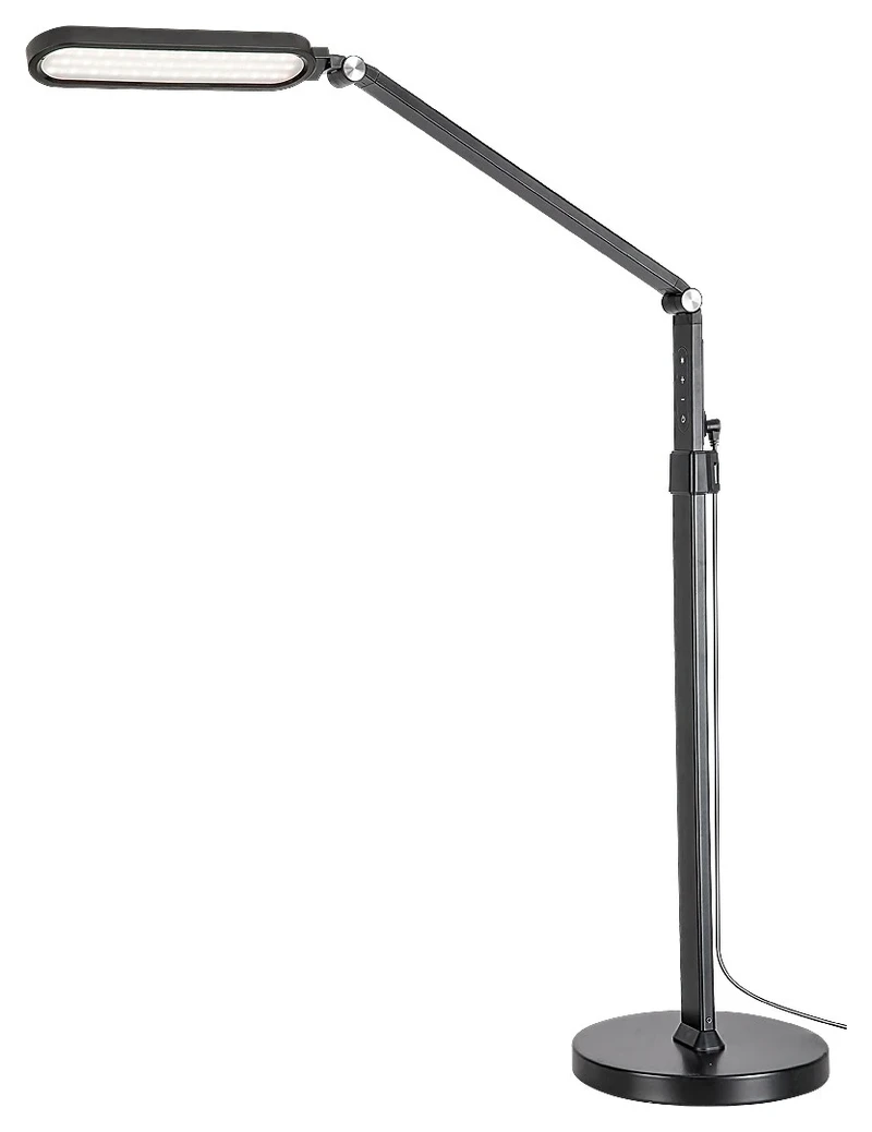 Draco – LED table/floor-standing lamp in black with white shade, Ø210mm, 13W, 3000-6000K