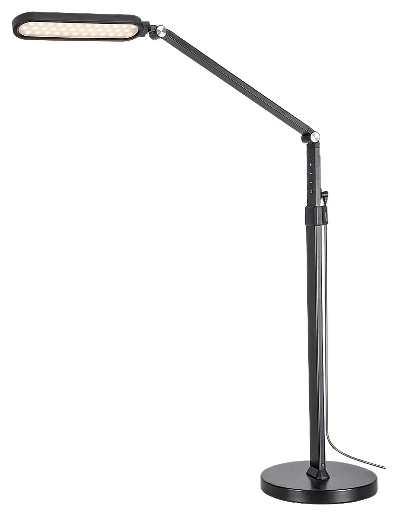 Draco – LED table/floor-standing lamp in black with white shade, Ø210mm, 13W, 3000-6000K