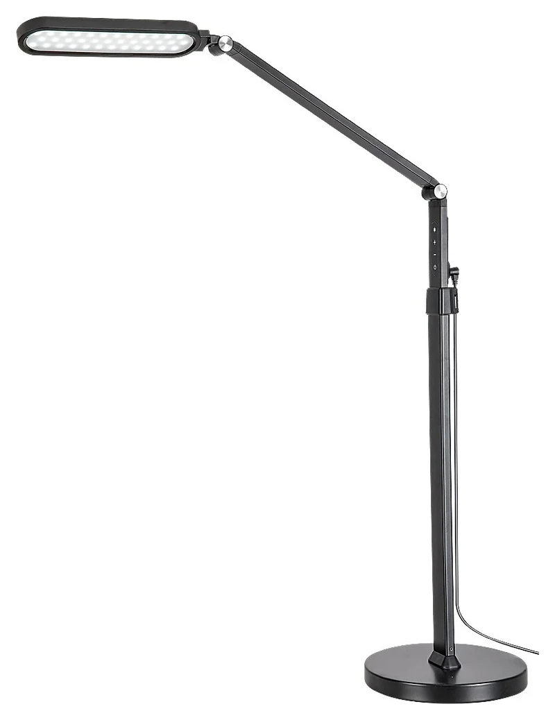 Draco – LED table/floor-standing lamp in black with white shade, Ø210mm, 13W, 3000-6000K