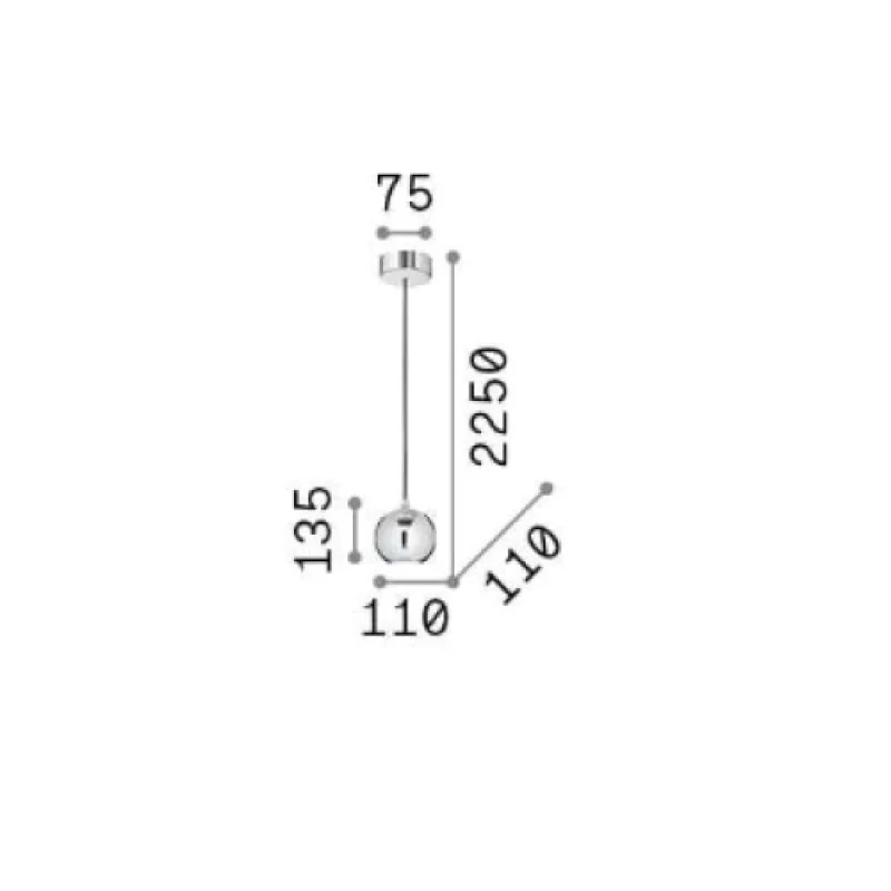 Mr JACK SP1 SMALL WHITE 231228 – Ideal Lux пендел в бял, 1X28W, IP20