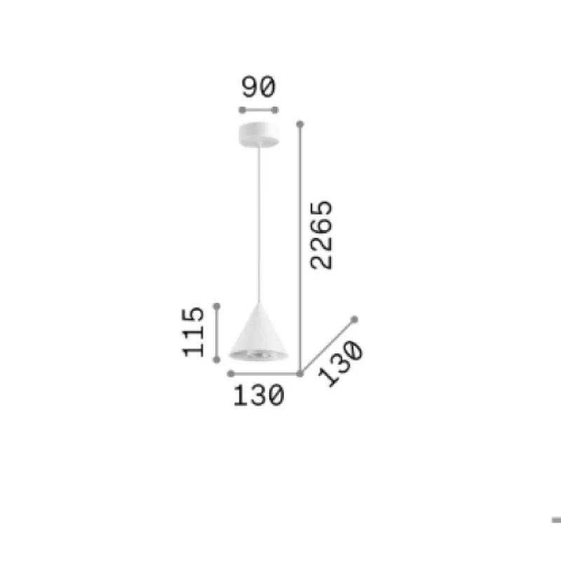 A-line SP1 D13 BLACK 232713 – Ideal Lux пендел в черен, 1X28W, IP20