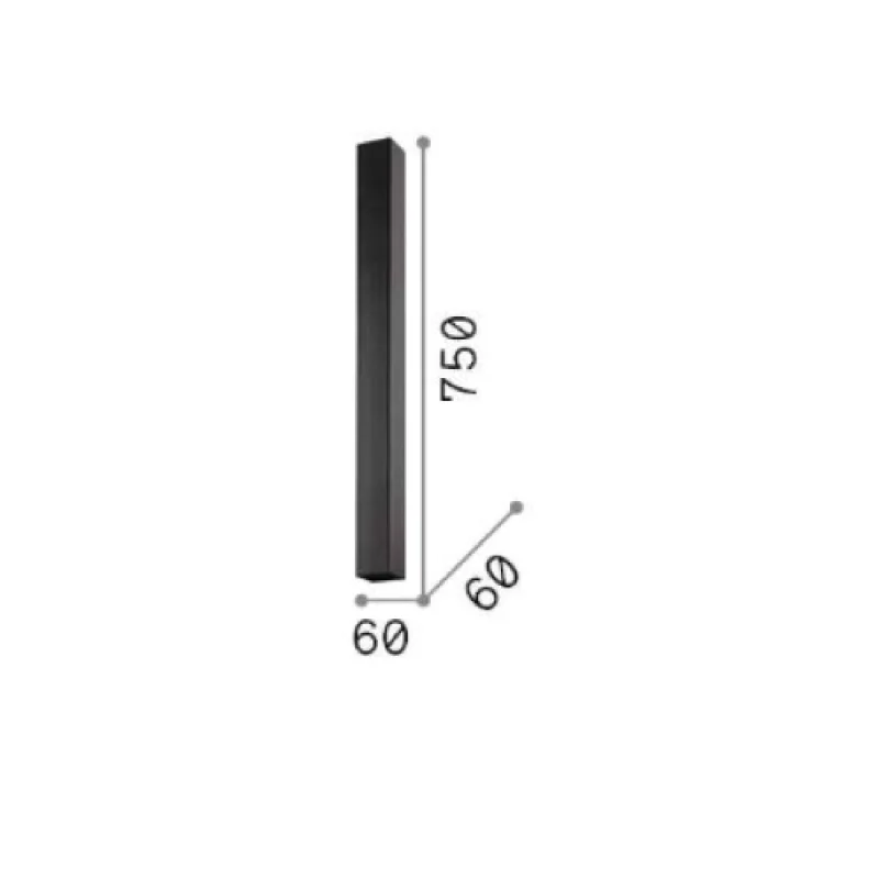 Sky PL1 H75 BIAN 234007 – Ideal Lux луна за външен монтаж в бял, 1X28W, IP20
