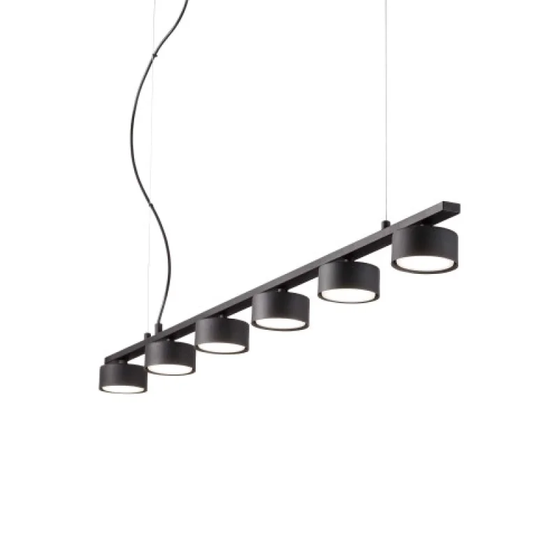 Пендели Minor LINEAR SP6 235486 – Ideal Lux пендел в черен, 6X15W, IP20