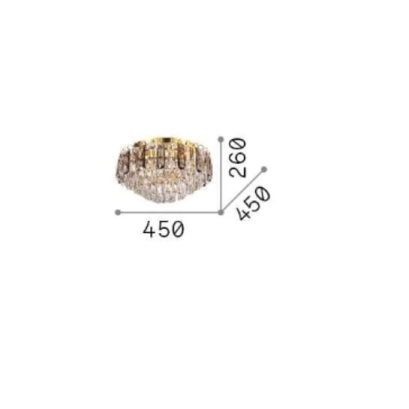 Magnolia PL7 241296 – Ideal Lux плафон в златист, 7X15W, IP20