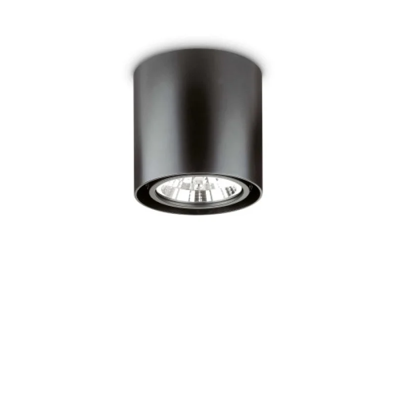 Outdoor Downlights Mood PL1 D15 ROU 243450 – Ideal Lux downlight for outdoor mounting in black, 1X50W, IP20