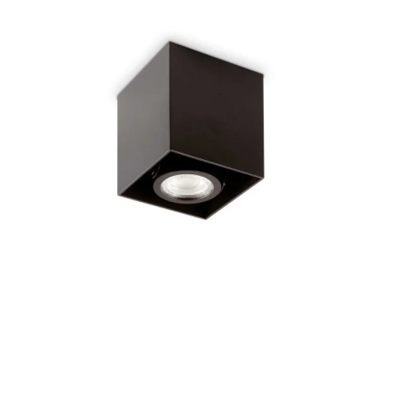 Outdoor Downlights Mood PL1 D09 SQU 243948 – Ideal Lux downlight for outdoor mounting in black, 1X28W, IP20