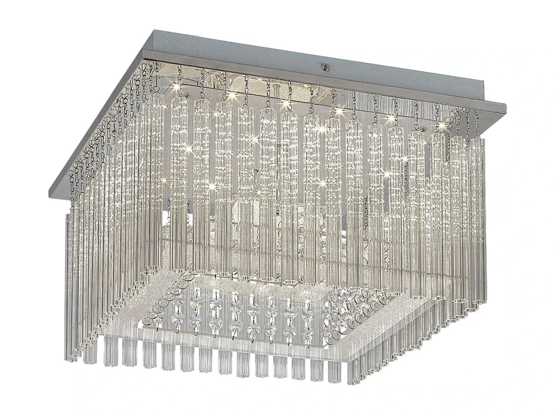 Danielle – LED плафон в хром с кристален абажур, 360×360мм, 21W, 4000K
