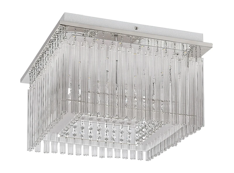 Danielle – LED плафон в хром с кристален абажур, 360×360мм, 21W, 4000K