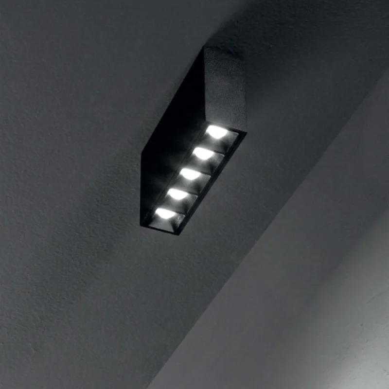 Lika SURFACE 244884 – Ideal Lux LED downlight for outdoor mounting in black, 12,5W, 3000K, IP20