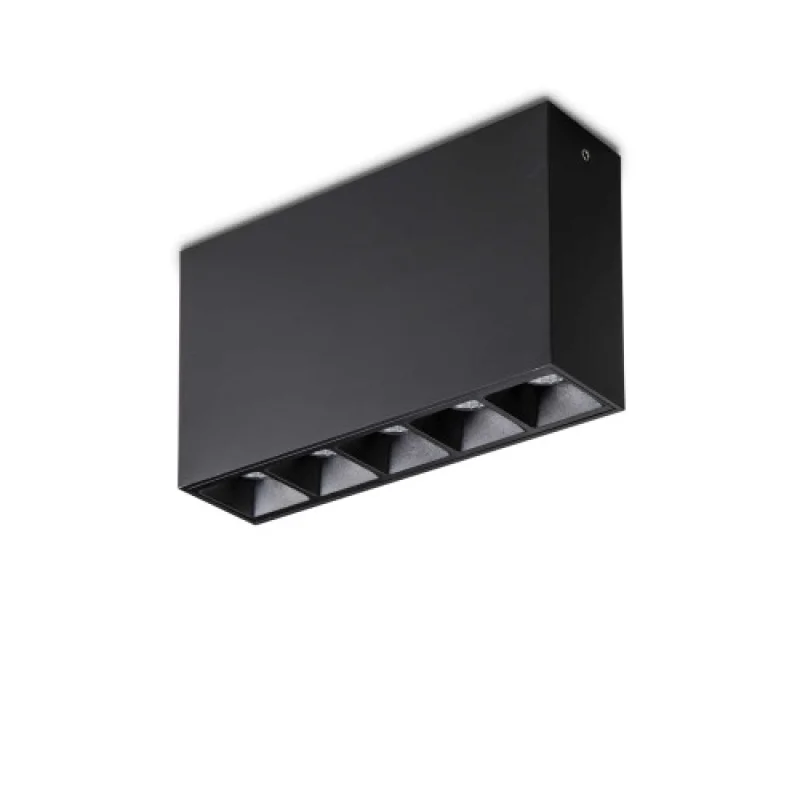 Outdoor Downlights Lika SURFACE 244884 – Ideal Lux LED downlight for outdoor mounting in black, 12,5W, 3000K, IP20