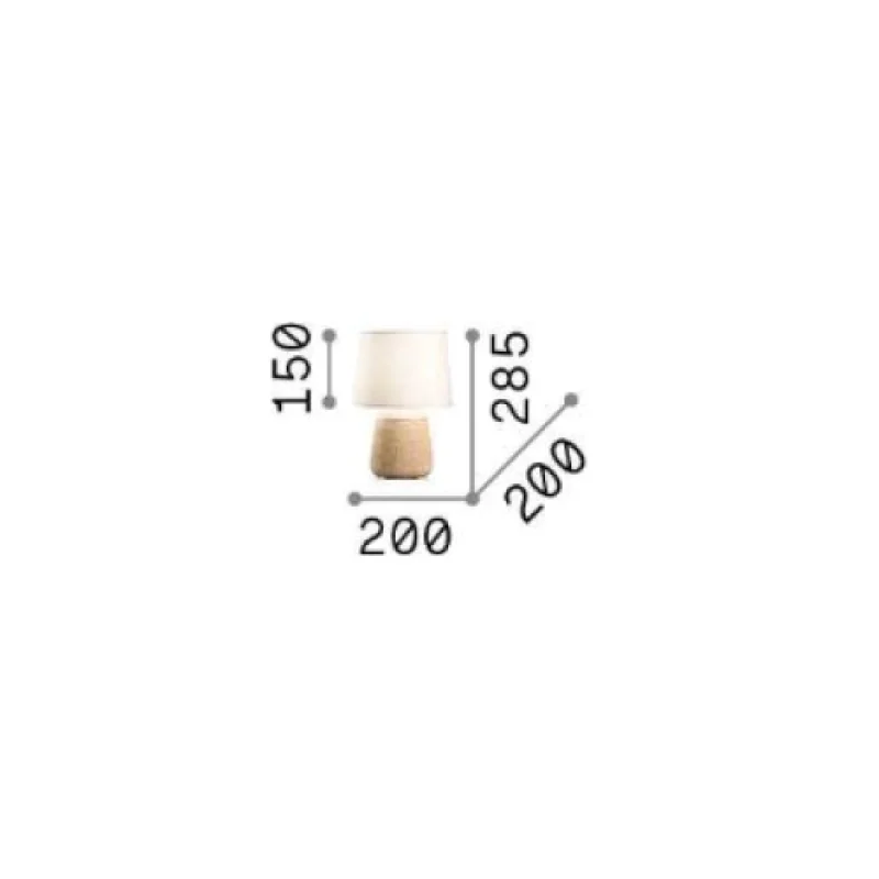 Kali'-2 TL1 245331 – Ideal Lux настолна лампа в бежов, 1X40W, IP20