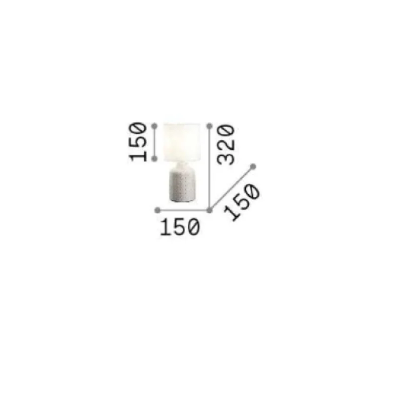 Kali'-3 TL1 245393 – Ideal Lux table lamp in white, 1X40W, IP20