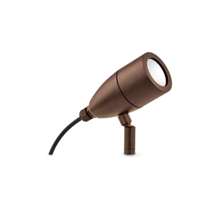 Наземна лампи In 247045 – Ideal Lux градински прожектор с колче за земя в кафе, 1x15W, IP54