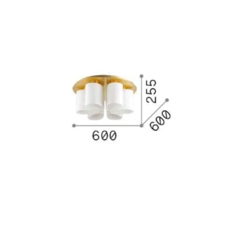 Daisy PL6 247779 – Ideal Lux плафон в златист, 6X60W, IP20