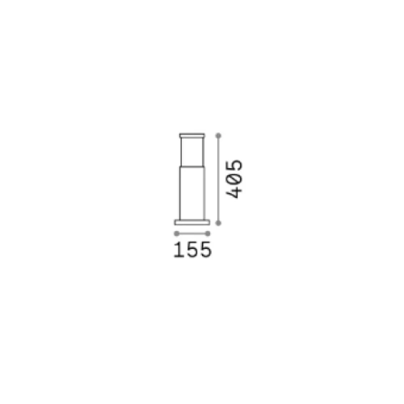 Tronco PT1 H40 GRIGIO 248288 – Ideal Lux градински стълб в сив, 1x60W, IP44