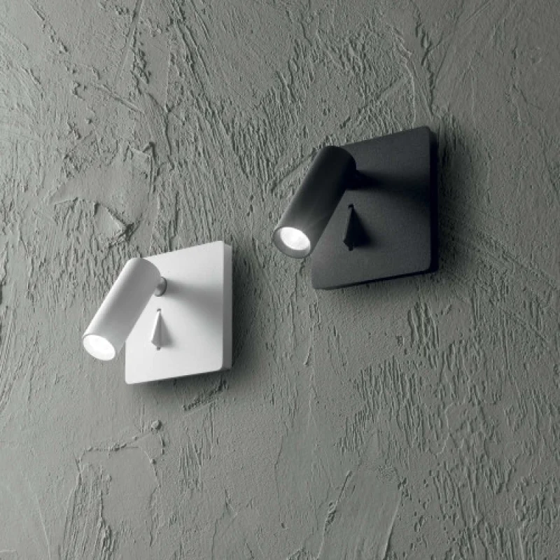 Lite AP NERO 250113 – Ideal Lux LED wall light for recessed mounting in black, 3W, 3000K, IP20