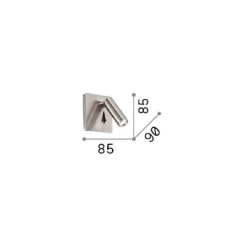 Lite AP OTTONE 250120 – Ideal Lux LED аплик за вграждане в месинг, 3W, 3000K, IP20