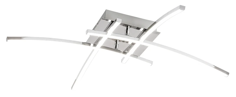 LED Ceiling Lights Alexis – LED ceiling light in chrome with plastic shades, Ø665mm, 24W, 4000K