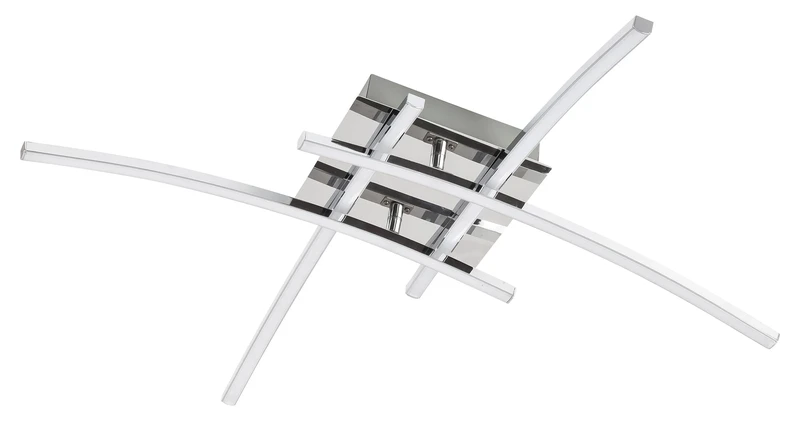 Alexis – LED ceiling light in chrome with plastic shades, Ø665mm, 24W, 4000K