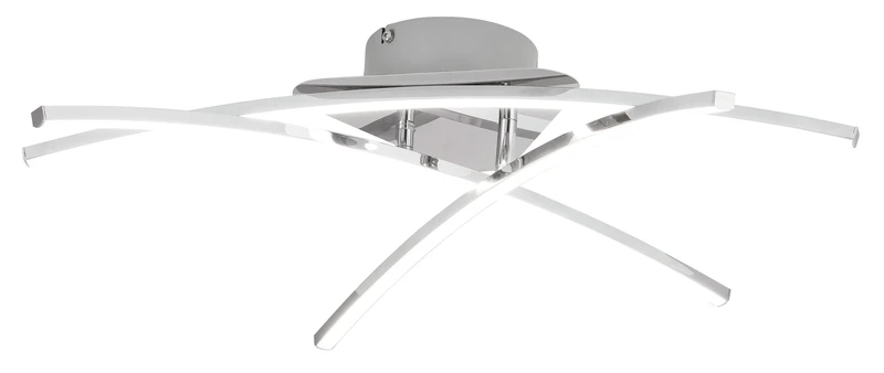 LED Ceiling Lights Alexis – LED ceiling light in chrome with plastic shades, Ø585mm, 21W, 4000K