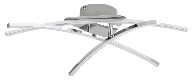 Alexis – LED ceiling light in chrome with plastic shades, Ø585mm, 21W, 4000K