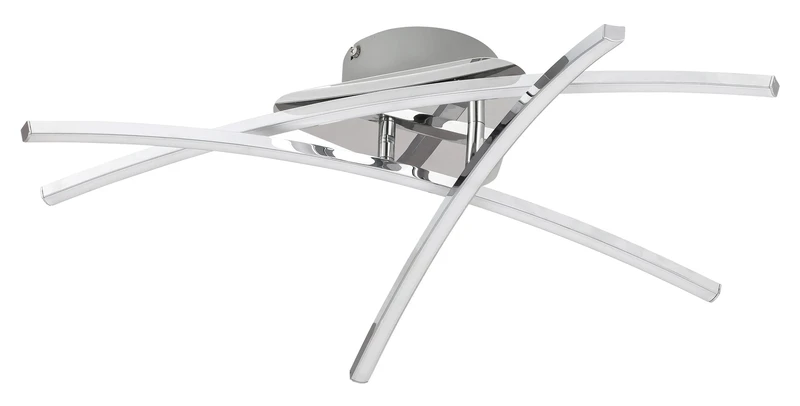 Alexis – LED ceiling light in chrome with plastic shades, Ø585mm, 21W, 4000K